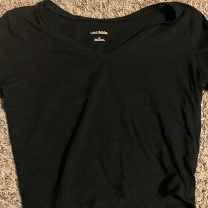 wild fable black v neck crop top size m